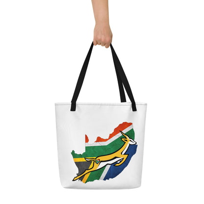 SA Springbok fan Large Tote Bag - The Nomadic Saffa