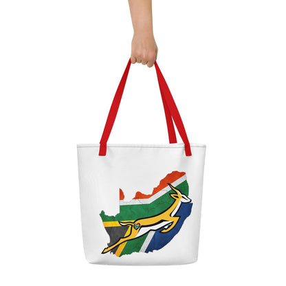 SA Springbok fan Large Tote Bag - The Nomadic Saffa